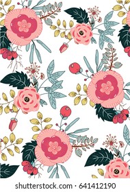 abstract flower pattern on a white background