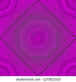 Abstract flower pattern paper for scrapbook. Vector illustration.