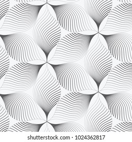 abstract flower pattern repeating linear abstract flowers or petals on hexagon shape. pattern is on swatches panel 