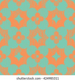 Abstract flower pattern seamless vector background tile