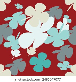 Abstract Flower Pattern With Simple Pretty, Little Floral Liberty Seamless Texture Background. Spring, Summer Romantic Blossom Flower Garden Seamless Pattern for Your Designs