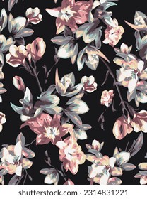 abstract flower pattern suitable for fabric textile or wall decoration