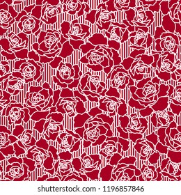 Abstract flower pattern.
This painting continues repeatedly seamlessly,
