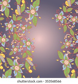 abstract flower pattern.  Vector seamless texture