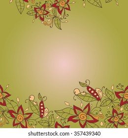 abstract flower pattern.  Vector seamless texture