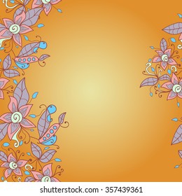 abstract flower pattern.  Vector seamless texture
