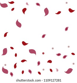 Abstract flower petals confetti background. Falling red petals decoration vector. Romantic valentines wedding celebration design for invitation card. Natural floral flying dynamic illustration design.