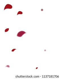 Abstract flower petals confetti background. Falling red petals decoration vector. Romantic valentines wedding celebration design for invitation card. Natural floral flying dynamic illustration design.