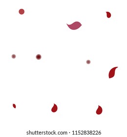 Abstract flower petals confetti background. Falling red petals decoration vector. Romantic valentines wedding celebration design for invitation card. Natural floral flying dynamic illustration design.
