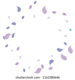 Abstract flower petals confetti background. Falling petals decoration vector. Romantic valentines wedding celebration design for invitation card. Natural floral flying dynamic illustration design
