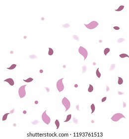 Abstract flower petals confetti background. Falling rose petals decoration vector. Romantic valentines wedding celebration design for invitation card. Natural floral flying dynamic illustration design