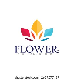 Abstract Flower Petals Logo for Creative Nature Concepts