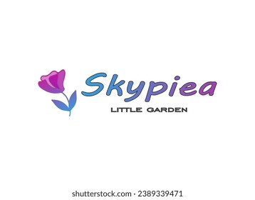 logotipo abstracto de plantación de flores. ilustración vectorial del logo del jardín de flores. adecuado para el logotipo de un negocio de jardinería floral.