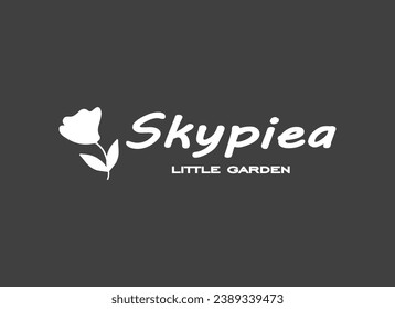 logotipo abstracto de plantación de flores. ilustración vectorial del logo del jardín de flores. adecuado para el logotipo de un negocio de jardinería floral.