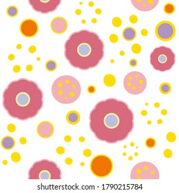 Abstract flower pollen, dust of flowers, seamless pattern