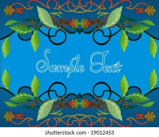 Abstract flower postcard