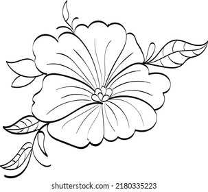 Flor abstracta. Flor Imprimible Diseño de patrones de bordado.