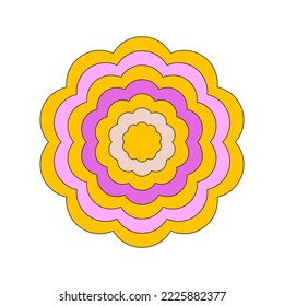 Abstract flower in a psychedelic style