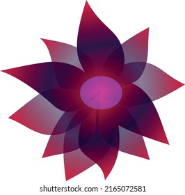 Flor abstracta en un tono violeta. Archivo vector para diseños.
