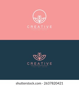 Abstract Flower  Resort Spa Logo icon, Isolated in different Background