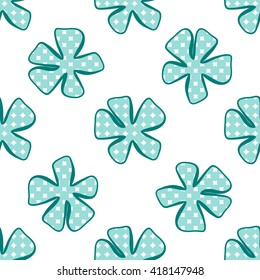 Abstract flower retro  pattern, seamless vector background. Simple vintage repeating texture. Trendy graphic with plant elements. 
