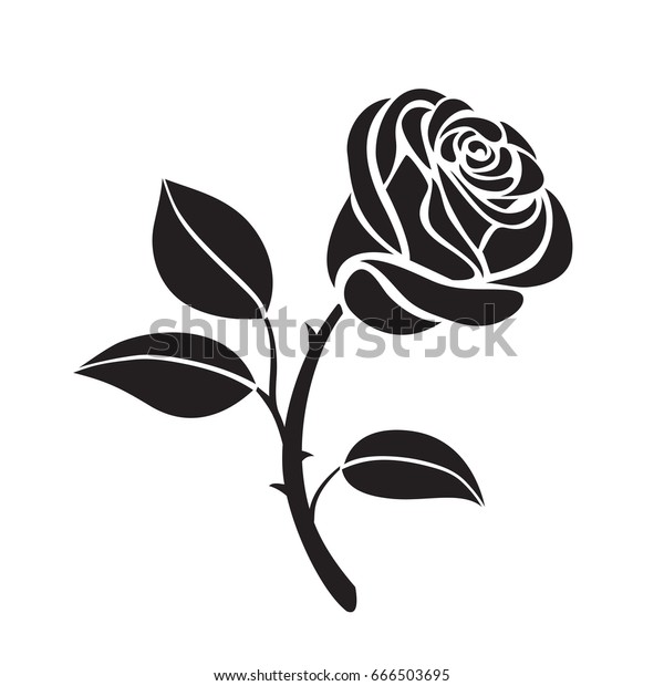 Abstract Flower Rose Vector Outline Icon Stock Vector (Royalty Free ...