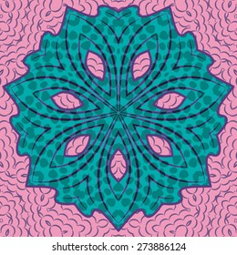 Abstract flower, seamless background, EPS10 - vector graphics.