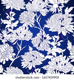 Abstract flower seamless background. Vector