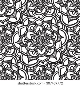 Abstract Flower Seamless Pattern