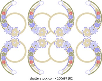 Abstract flower seamless pattern background