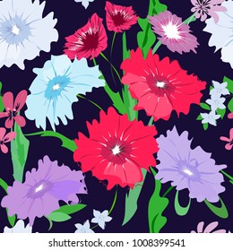 Abstract flower seamless pattern background