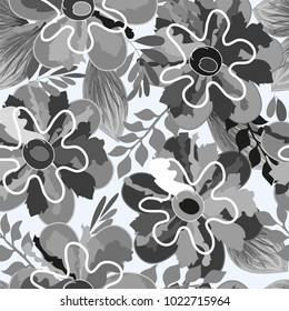 Abstract flower seamless pattern background