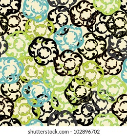 Abstract flower seamless pattern background