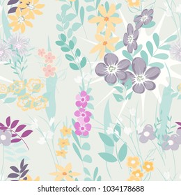 Abstract flower seamless pattern background