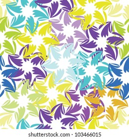 Abstract flower seamless pattern background