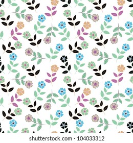 Abstract flower seamless pattern background