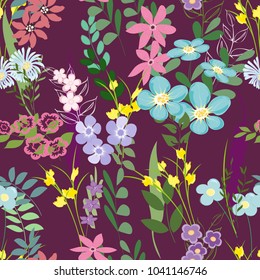Abstract flower seamless pattern background