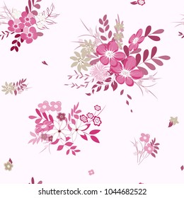 Abstract flower seamless pattern background