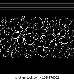 Abstract flower seamless pattern background