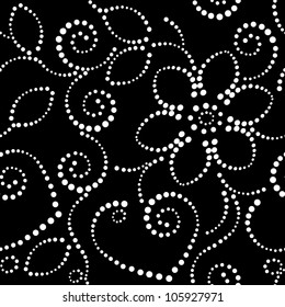 Abstract flower seamless pattern background