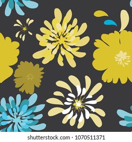 Abstract flower seamless pattern background