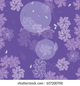 Abstract flower seamless pattern background.
