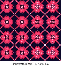 Abstract flower seamless pattern background