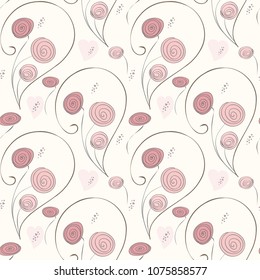 Abstract flower seamless pattern background