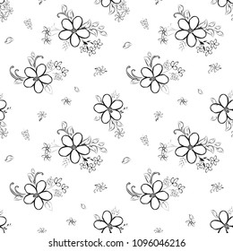 Abstract flower seamless pattern background