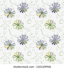 Abstract flower seamless pattern background