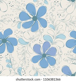 Abstract flower seamless pattern background