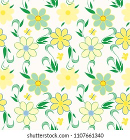 Abstract flower seamless pattern background