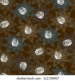 Abstract flower seamless pattern background