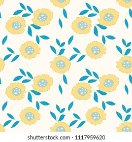 Abstract flower seamless pattern background